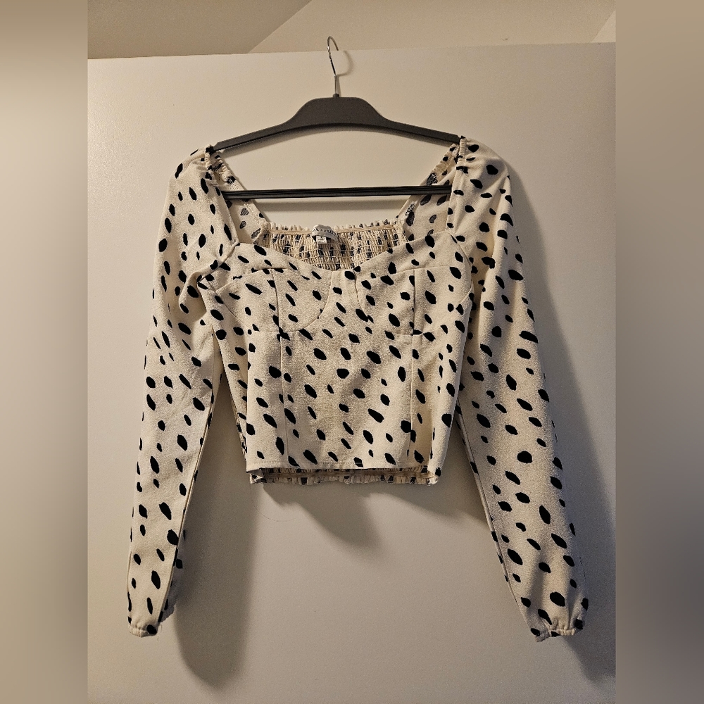 Long-sleeved leopard top- size S